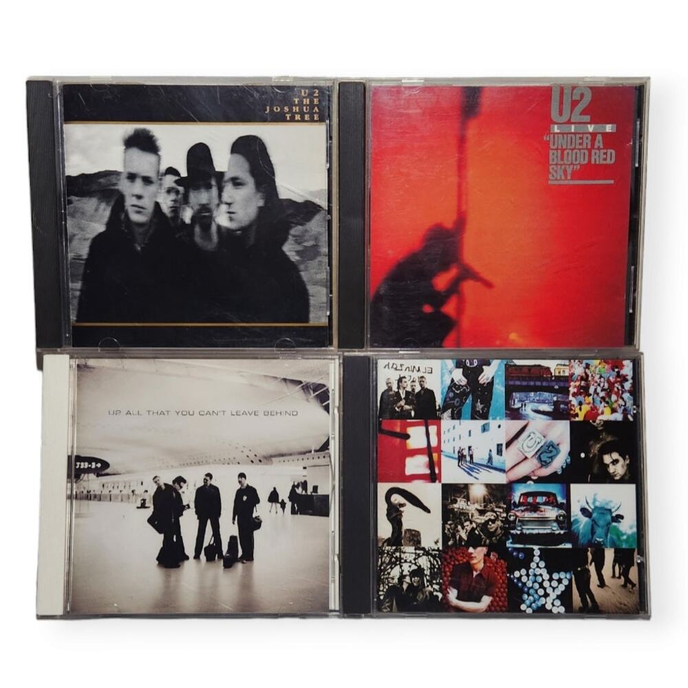 U2 Lot Of 4 Tested Rock CD's (Island, 1983, 1987, 1993, 2000) Pre-owned